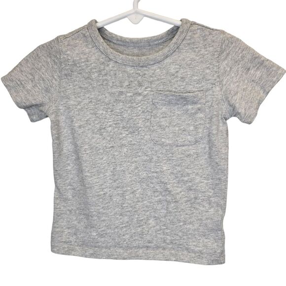 Nordstrom Toddler Heather Grey Crew Neck Short Sleeve 100% Cotton T-shirt 18M - Picture 1 of 10